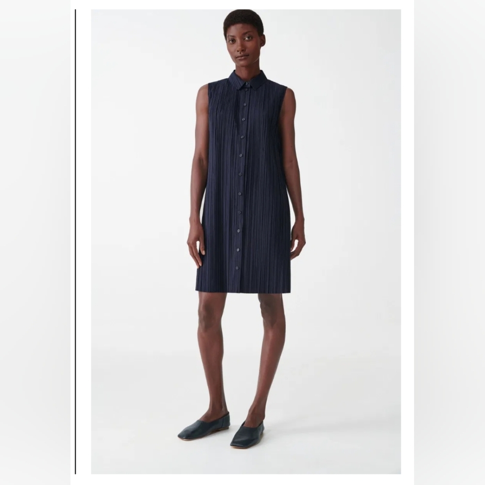 COS sleeveless pleated dress